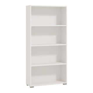Book shelf TOMAR 4 in white color ,size 70x24,5x142cm