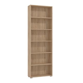 Book shelf TOMAR 6 in sonoma color, size 70x24,5x211,5cm