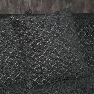 Decorative pillow Fylliana Cross in dark grey, size 42x42cm