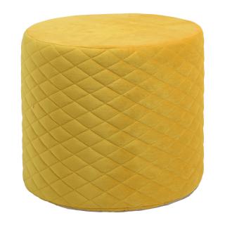 Decorative stool Fylliana in yellow color 35*32cm