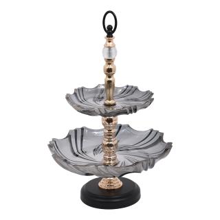 2 layers platter Fylliana 803 in black color, size