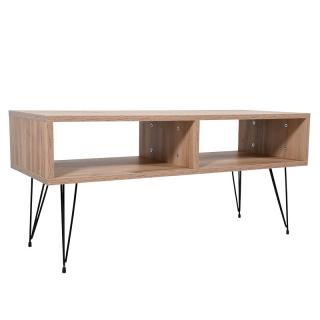 Tv stand Fylliana April in grey oak with black legs, size 100*40*47cm