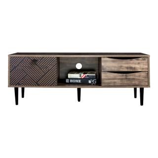 TV stand Fylliana Home in black-wallnut color, size 120*40*45cm