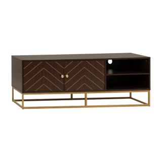 Tv stand with 2 doors Fylliana Parlor in brown color ,size 150x39,5x50cm