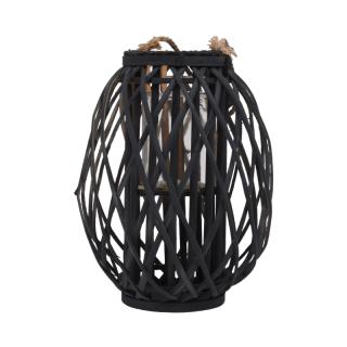Bamboo lantern Fylliana Amare in black color, size 23x32cm
