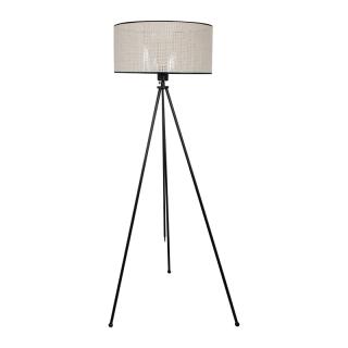 Floor lamp Fylliana Alok with beige shade and black base, size cm