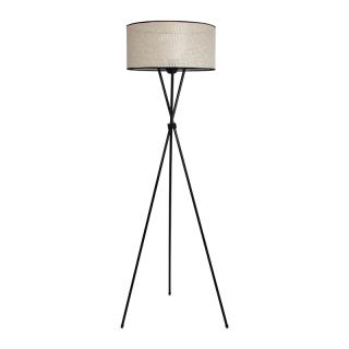 Floor lamp Fylliana Sonal with beige shade and black base, size cm