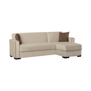 Two seater Fylliana New Emily beige with brown cushion ,size 240*146*85