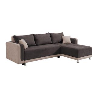 Corner sofa bed Astoria in brown-beige color, size 230*156*80