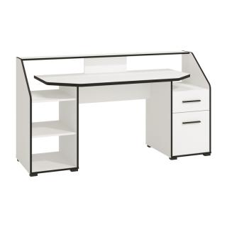 Computer desk BLETCHLEY in white color ,size 170x65x92,5cm