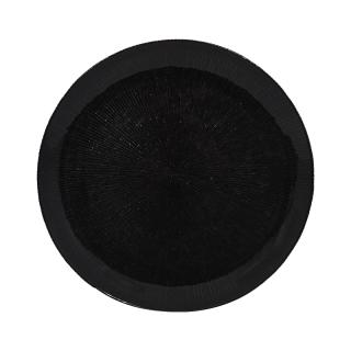 Glass platter Fylliana in black color, size 26cm