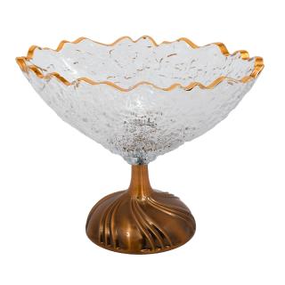 Glass plate Fylliana FL303 in clear-bronze color, size cm