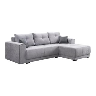 Right Corner sofa bed FIGO in gray color, size 274*179*83