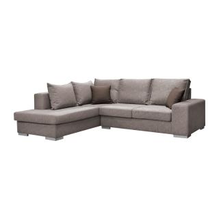 Left corner sofa Fylliana Megan in nougat color ,size 254x198x72cm
