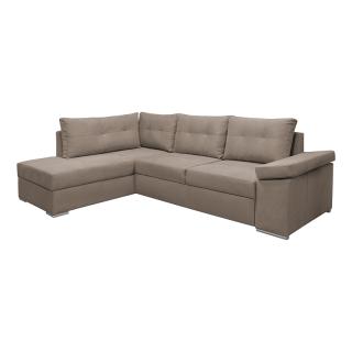 Left corner sofabed Fylliana New angela in brown color, size 270x180x80