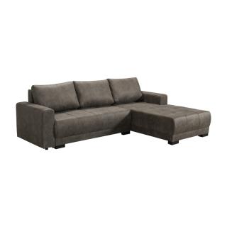 Right corner sofa bed Granada in gray color, size 265*184*80