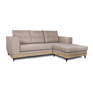 Corner sofa Fylliana Esteban in beige color, size 250x184x100cm