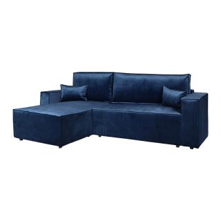 Corner sofa Fylliana Isabella in blue color, size 270x160x90cm