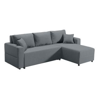 Corner sofa bed Ravena gray color, size 236*151*80
