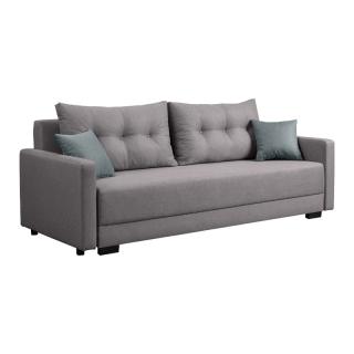 Sofa bed QUATRO in grey-green color, size 220x88x77cm