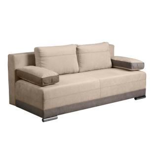 Sofa bed Kron in beige-brown color, size 198x95x81cm