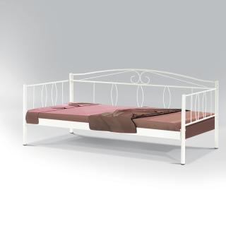 Metallic sofa bed Fylliana Ariel in cream color, size 210*100*83