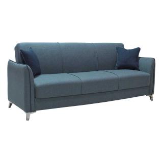 Three seater corner sofabed Fylliana Torino with storage space in blue color, size 220*85*90cm