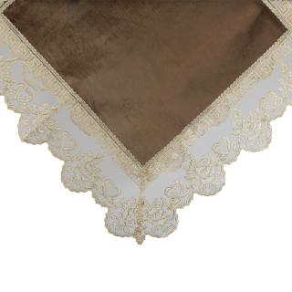 Table cover Fylliana Lace in brown color, size 85x85cm
