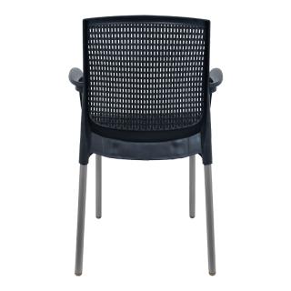Outdoor chair Fylliana Bella in antrachite color, size 55x55x85cm