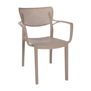 Outdoor chair Fylliana Bellini in cappuccino color ,size 54,5x53x84cm