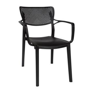 Outdoor chair Fylliana Bellini in black color ,size 54,5x53x84cm