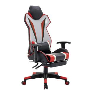 Gaming chair Fylliana in dark- red color, size 53*47*127cm