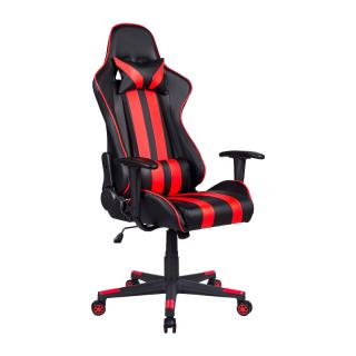 Gaming chair Fylliana Sar-1  in black red color, size 64*53*135cm