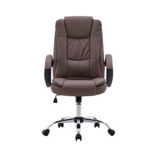 Office chair Fylliana in dark-brown color, size 63.5*68*121cm