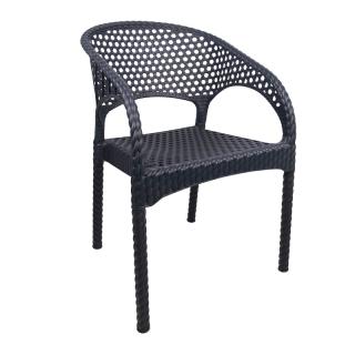 Outdoor chair Fylliana Daria in antrachite color, size 54x46x82cm