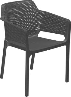 Outdoor chair Fylliana Ares in antrachite color ,size 58x45x80cm