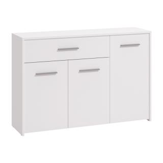 Cabinet GARONA 3K1F in white color ,size 119x33x80,5cm