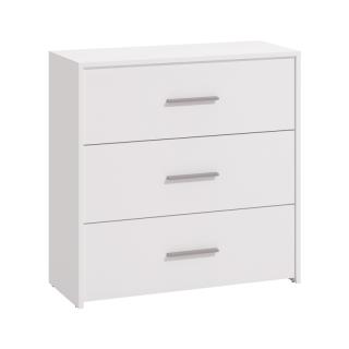 Cabinet GARONA 3F in white ,size 80,5x33x80,5cm