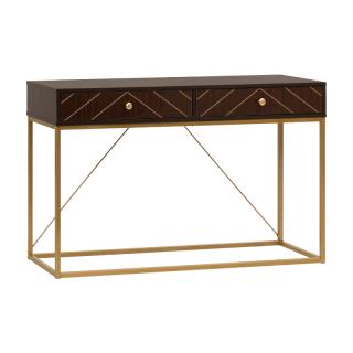 Console with 2 drawers Fylliana Parlor in brown color ,size 120x35x75cm