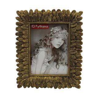Photo frame Fylliana Flower 10x15 in gold color ,size 20x2x24,5cm