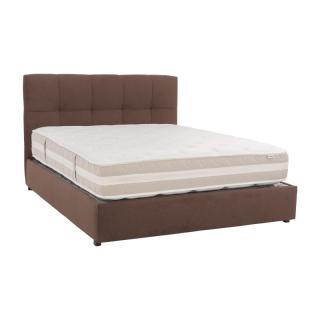 Bed Cagliari in brown color, size 120*200