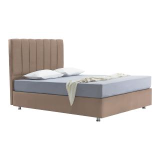 Upholstered bed Elina with storage space beige color, size 90*200
