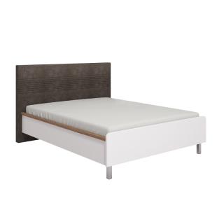 Double bed NARBONA 160 in white-flagstaff-white high gloss foil color ,size 177,5x213x115cm