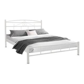 Metal bed Fylliana Calliope in white color ,size 150x210x99cm (140x200cm)