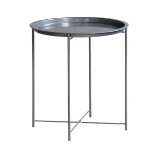 Round metal coffee table BT28 in grey color ,size 47x50cm