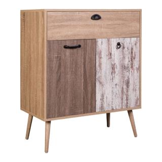 Shoe cabinet Fylliana Lounge in sonoma oak color ,size 78x37x92cm