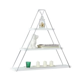 Triangle shelf Fylliana Elmira in white color 74*13*61