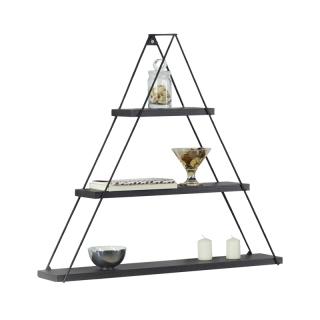Triangle shelf Fylliana Elmira in black color 74*13*61
