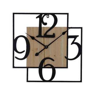 Wall clock Fylliana in nature color metal-wood ,size 50x5x50cm