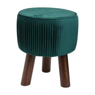 Stool Fylliana in green color, size 28*34cm